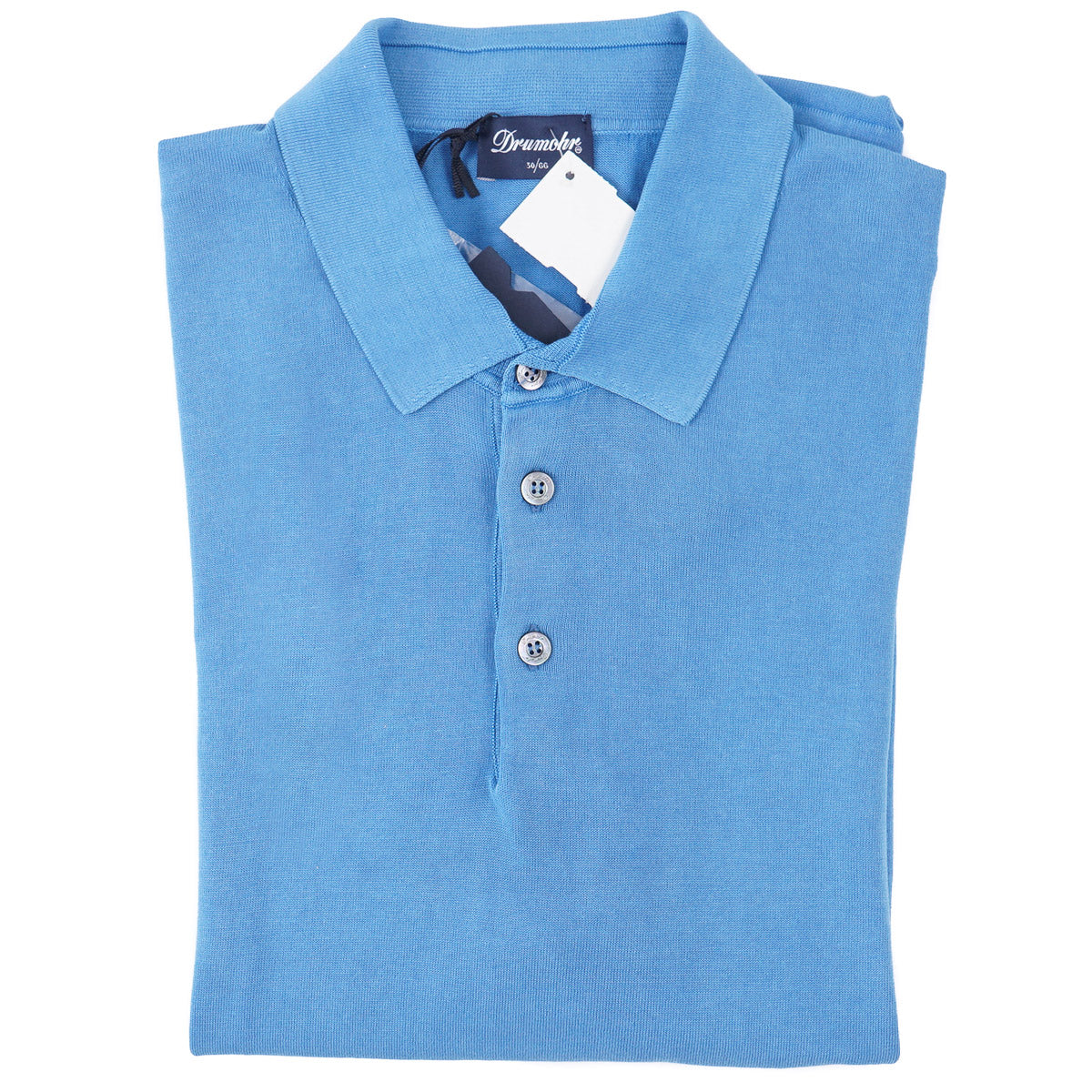 Drumohr Lightweight Cotton Polo Sweater