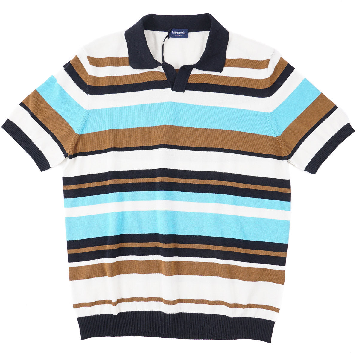 Drumohr Knit Cotton Polo Sweater