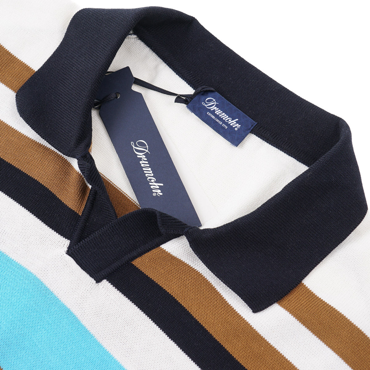 Drumohr Knit Cotton Polo Sweater