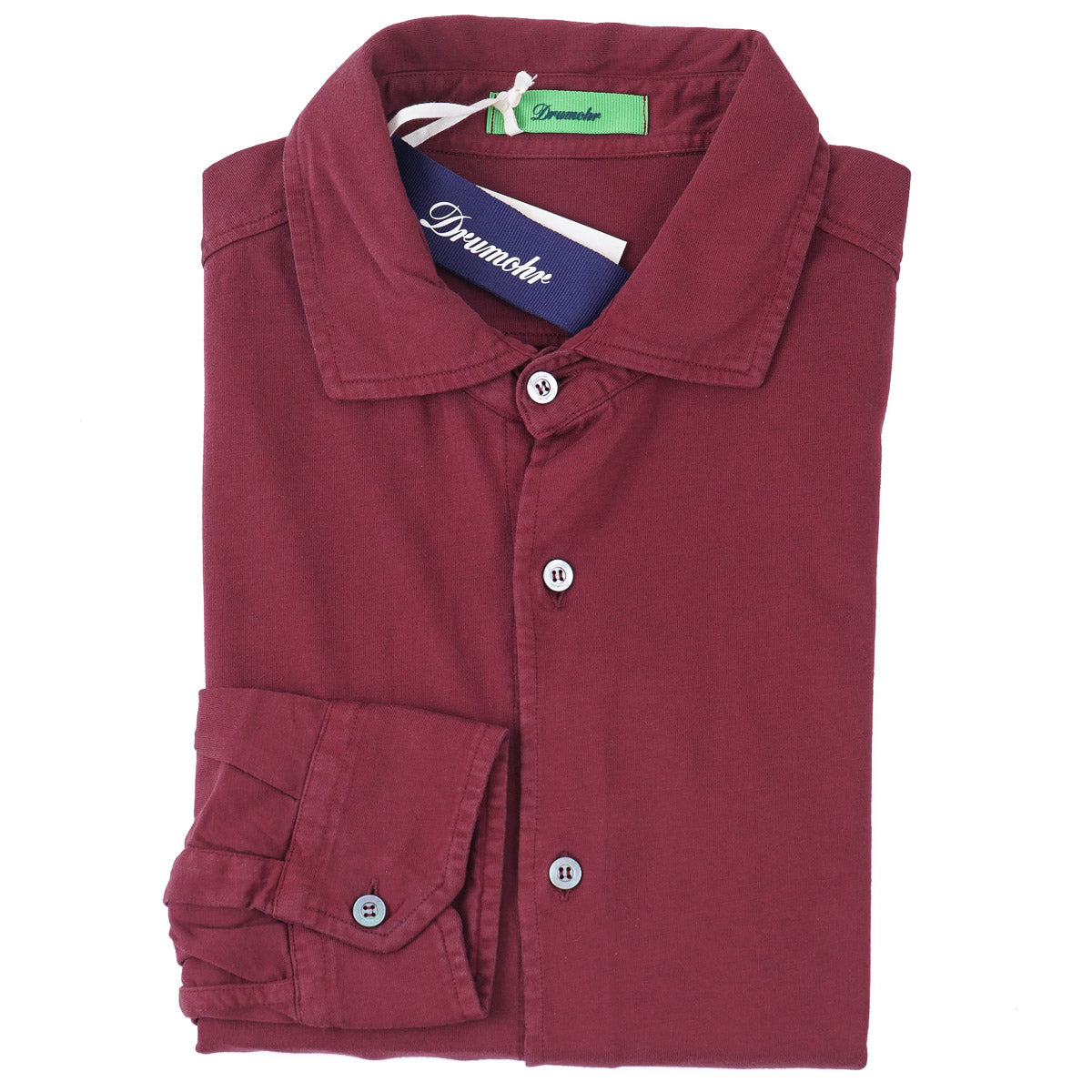 Drumohr Long Sleeve Jersey Cotton Shirt - Top Shelf Apparel
