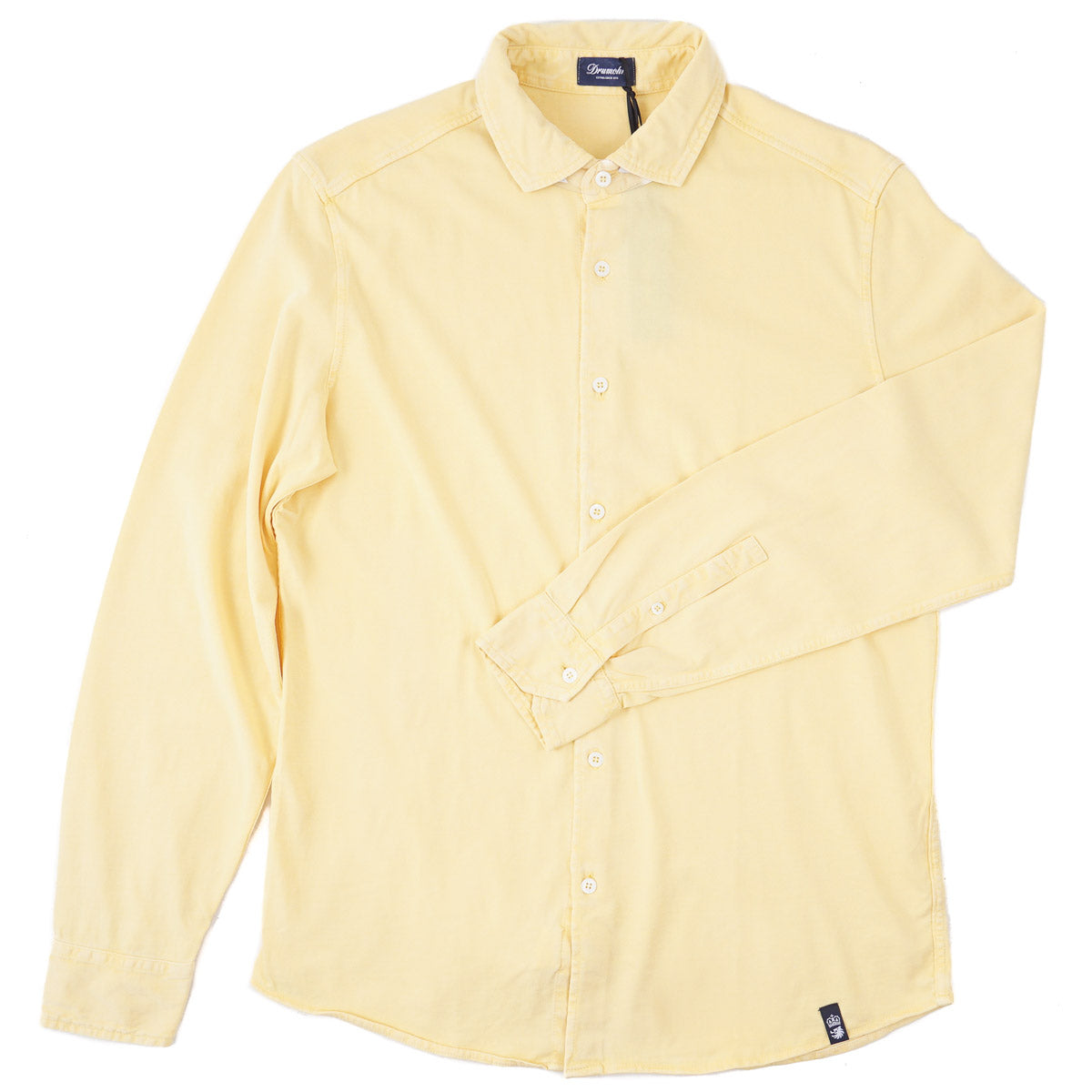 Drumohr Long Sleeve Jersey Cotton Shirt - Top Shelf Apparel