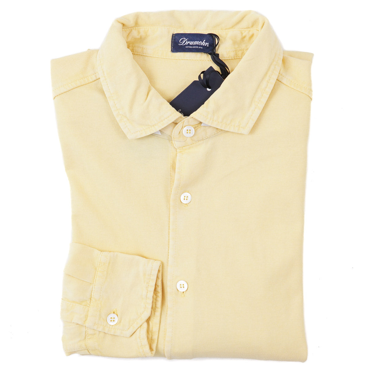 Drumohr Long Sleeve Jersey Cotton Shirt - Top Shelf Apparel