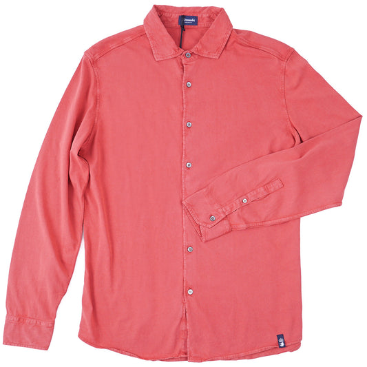 Drumohr Long Sleeve Jersey Cotton Shirt - Top Shelf Apparel