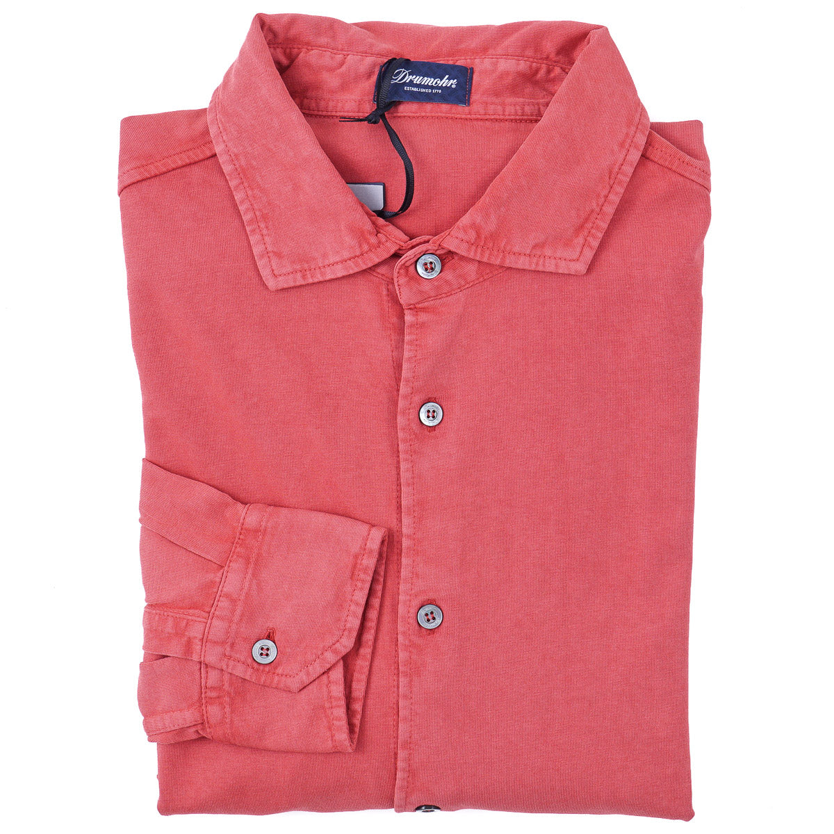 Drumohr Long Sleeve Jersey Cotton Shirt - Top Shelf Apparel