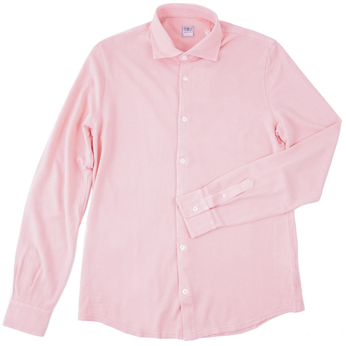 Fedeli Long Sleeve Pique Cotton Shirt - Top Shelf Apparel