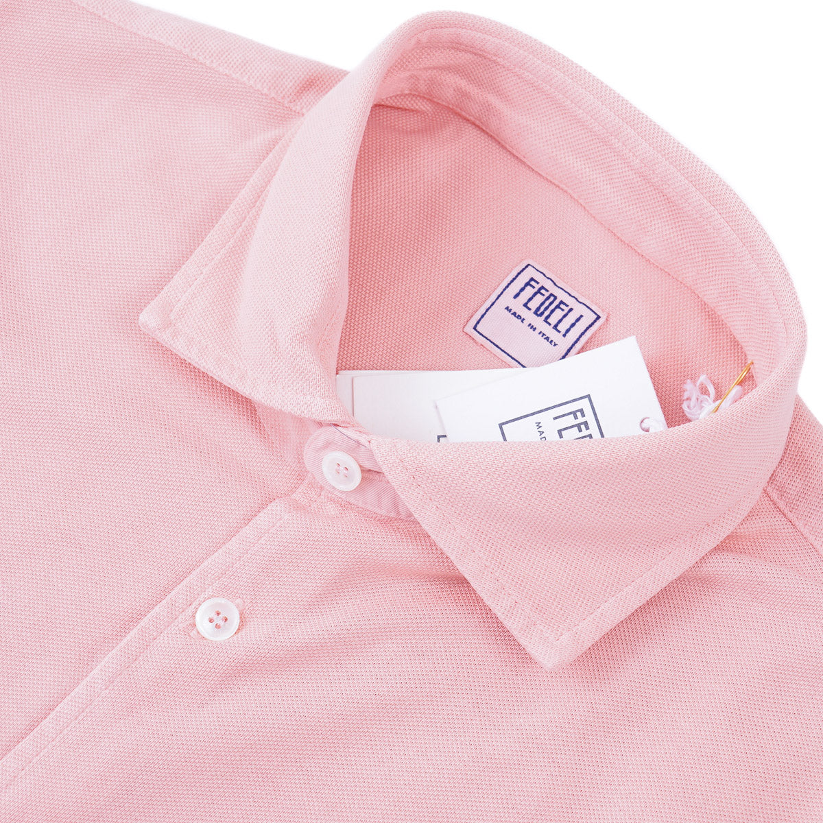 Fedeli Long Sleeve Pique Cotton Shirt - Top Shelf Apparel