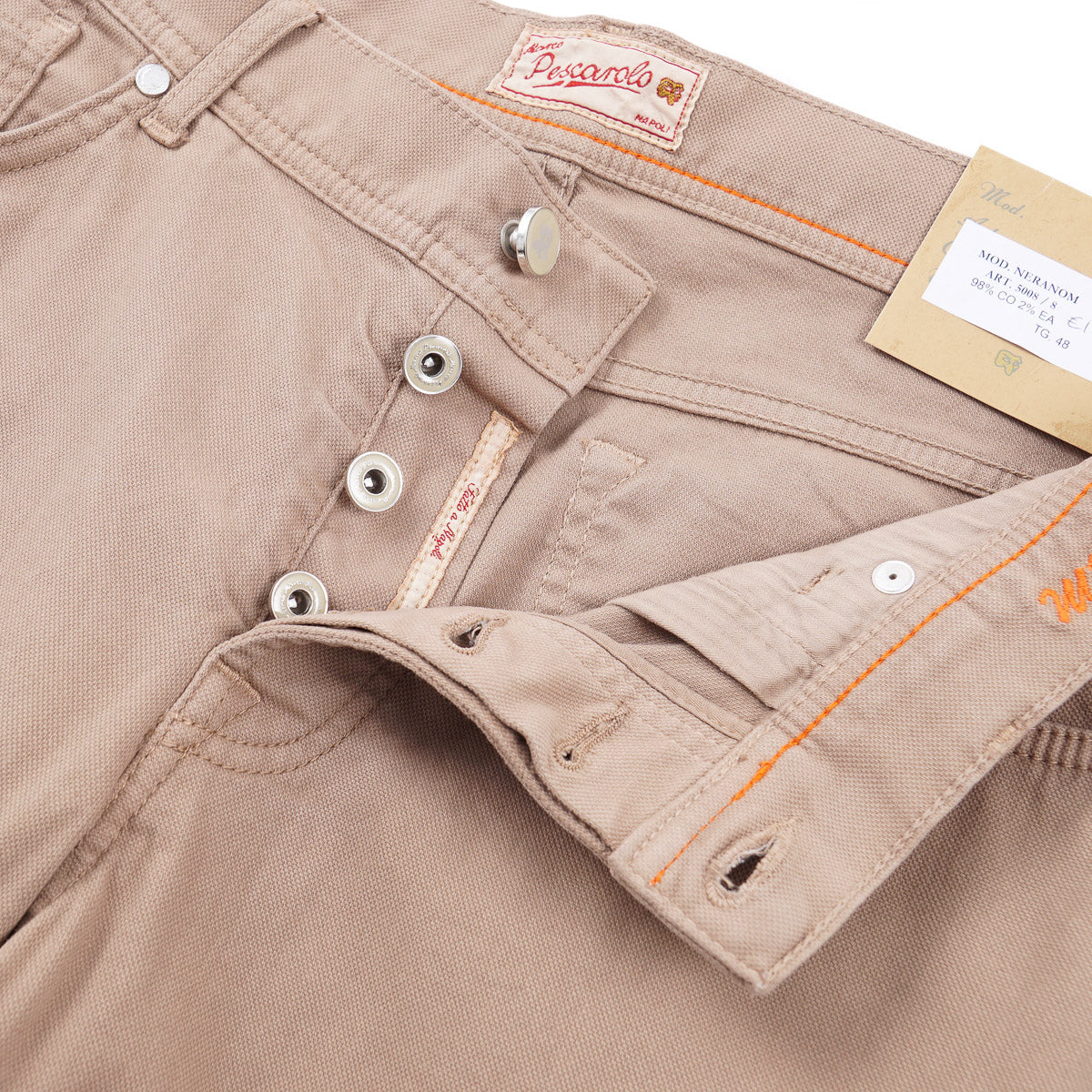 Marco Pescarolo 5-Pocket Cotton Pants - Top Shelf Apparel