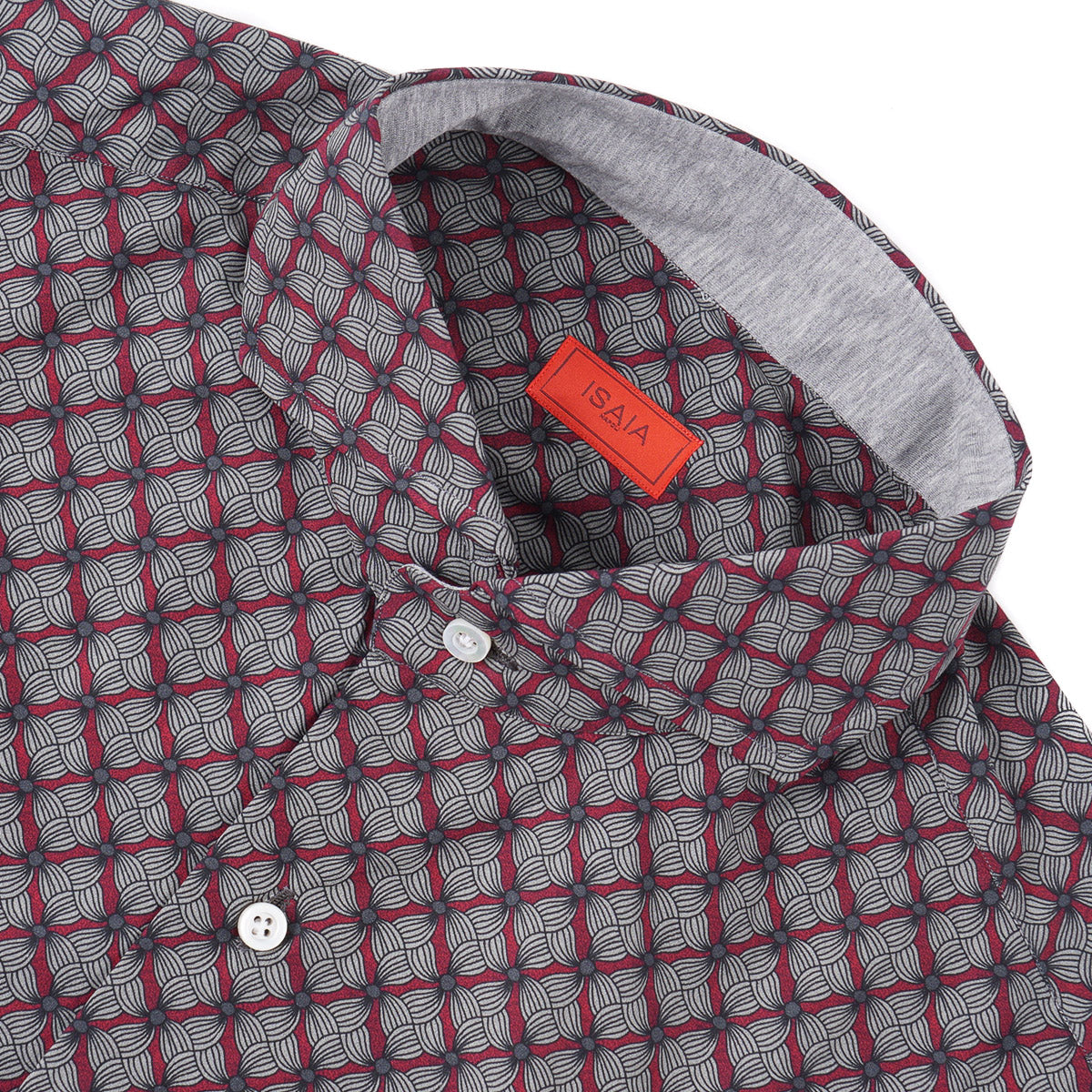 Isaia Slim-Fit Printed Cotton Shirt - Top Shelf Apparel