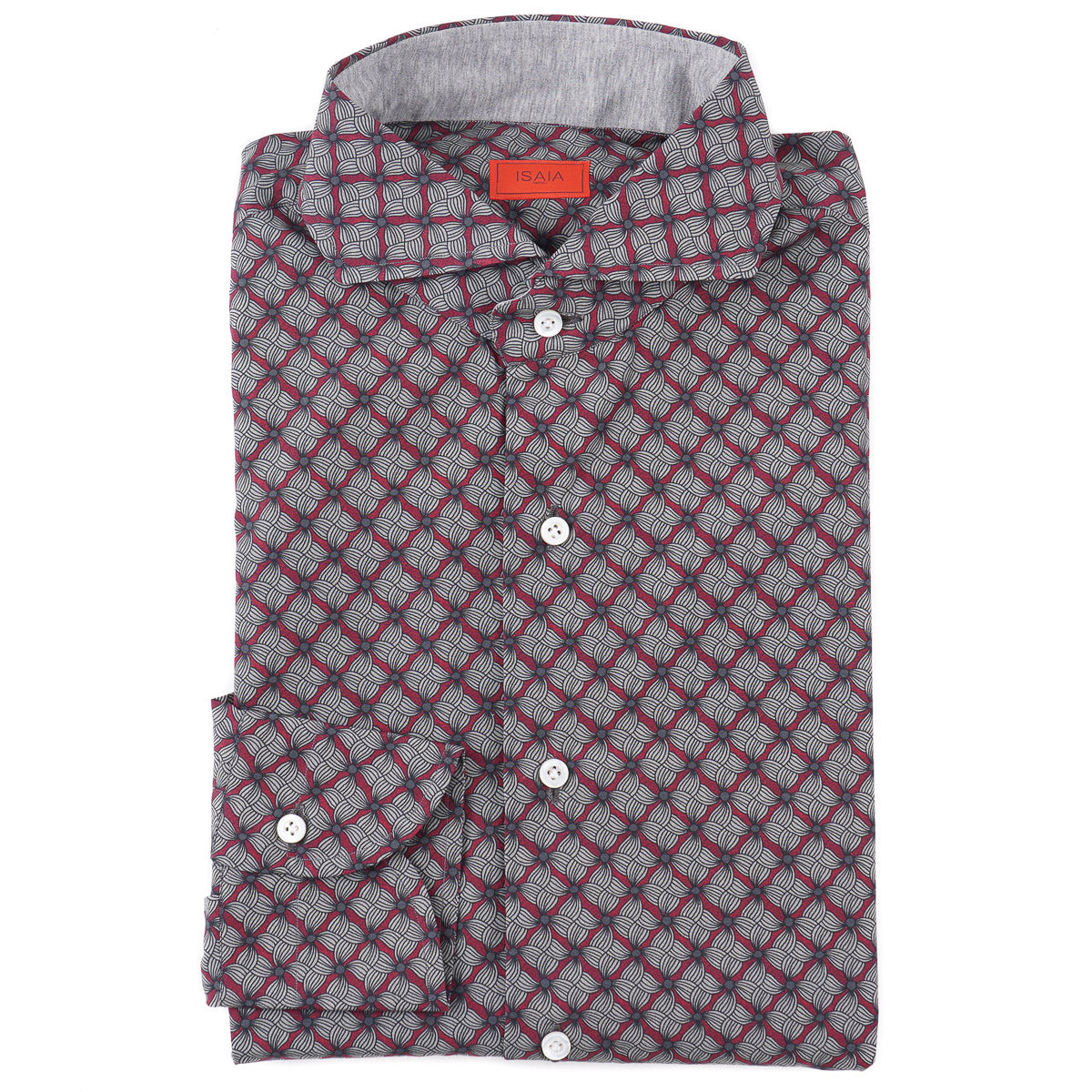Isaia Slim-Fit Printed Cotton Shirt - Top Shelf Apparel