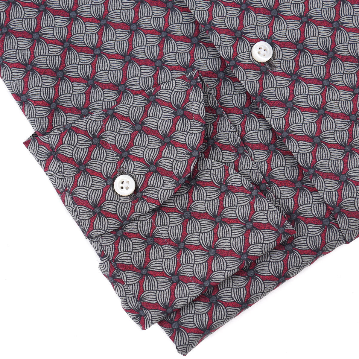 Isaia Slim-Fit Printed Cotton Shirt - Top Shelf Apparel