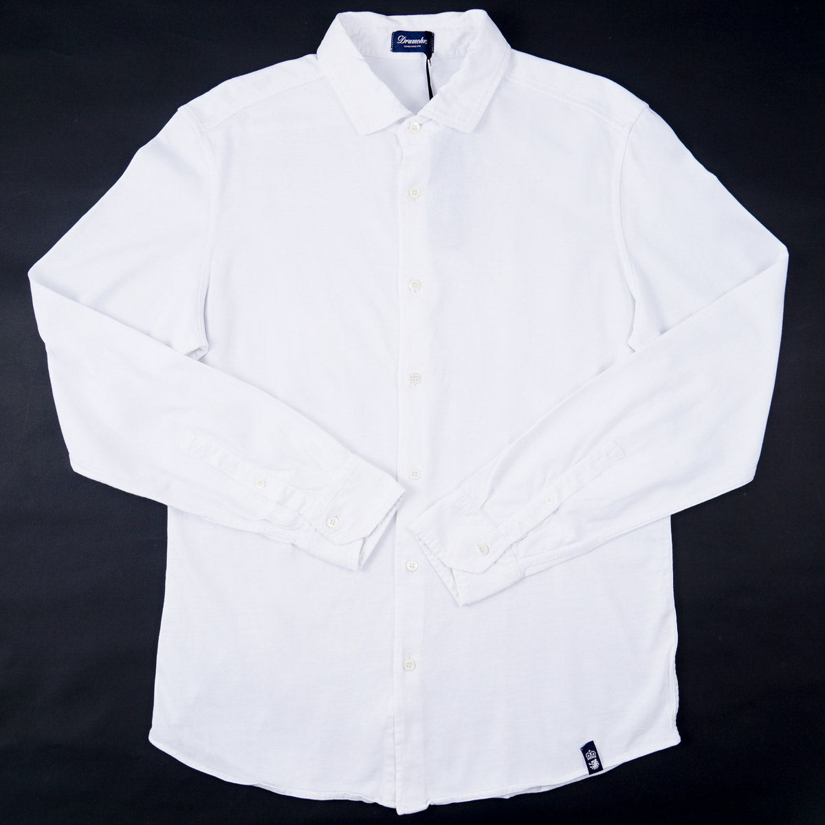 Drumohr Long Sleeve Jersey Cotton Shirt