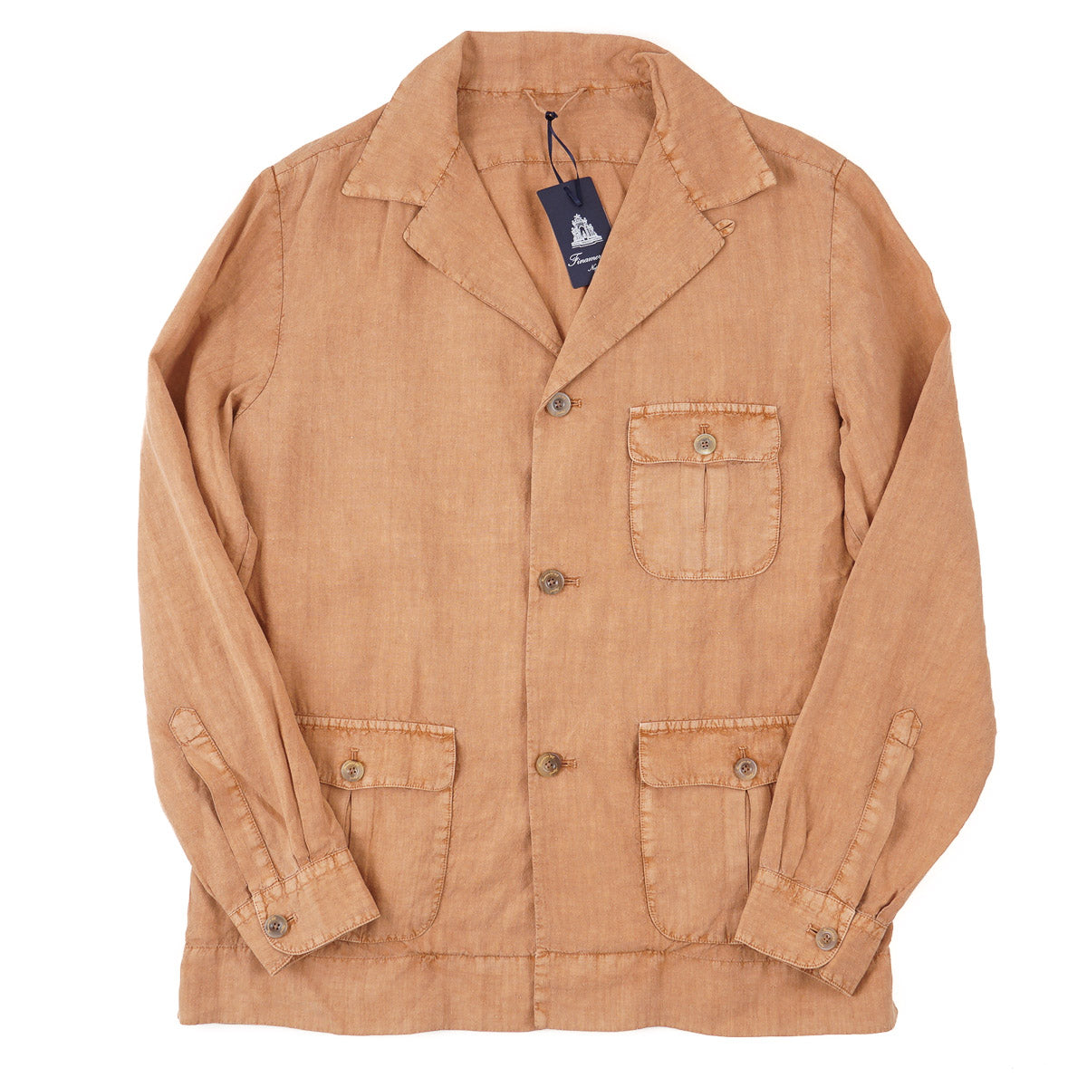 Finamore Unlined Linen Safari Jacket - Top Shelf Apparel