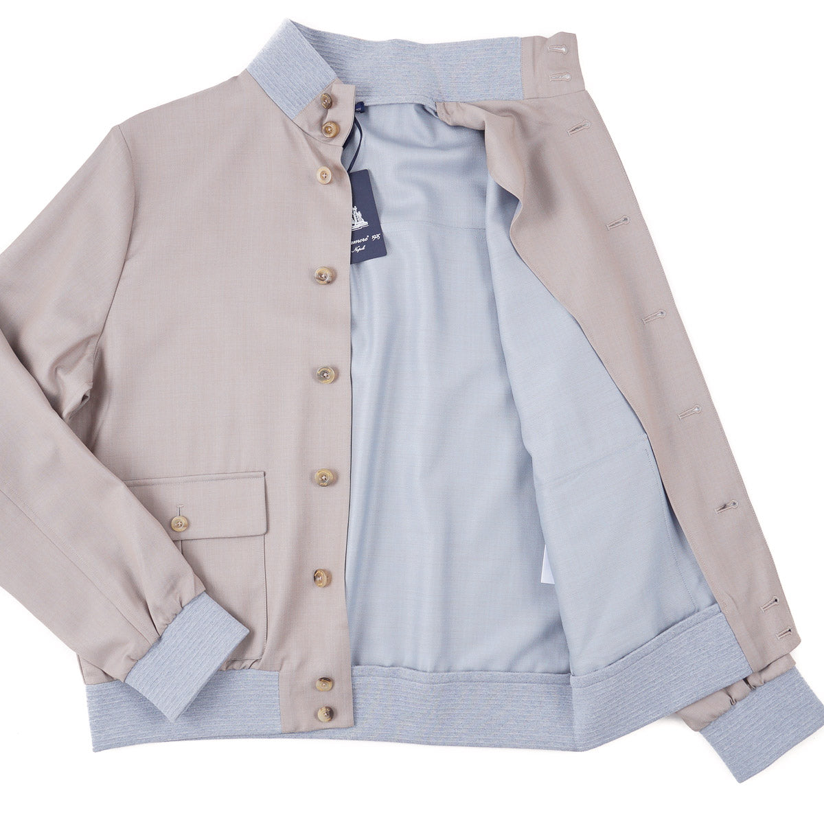 Finamore Solaro Wool Bomber Jacket - Top Shelf Apparel