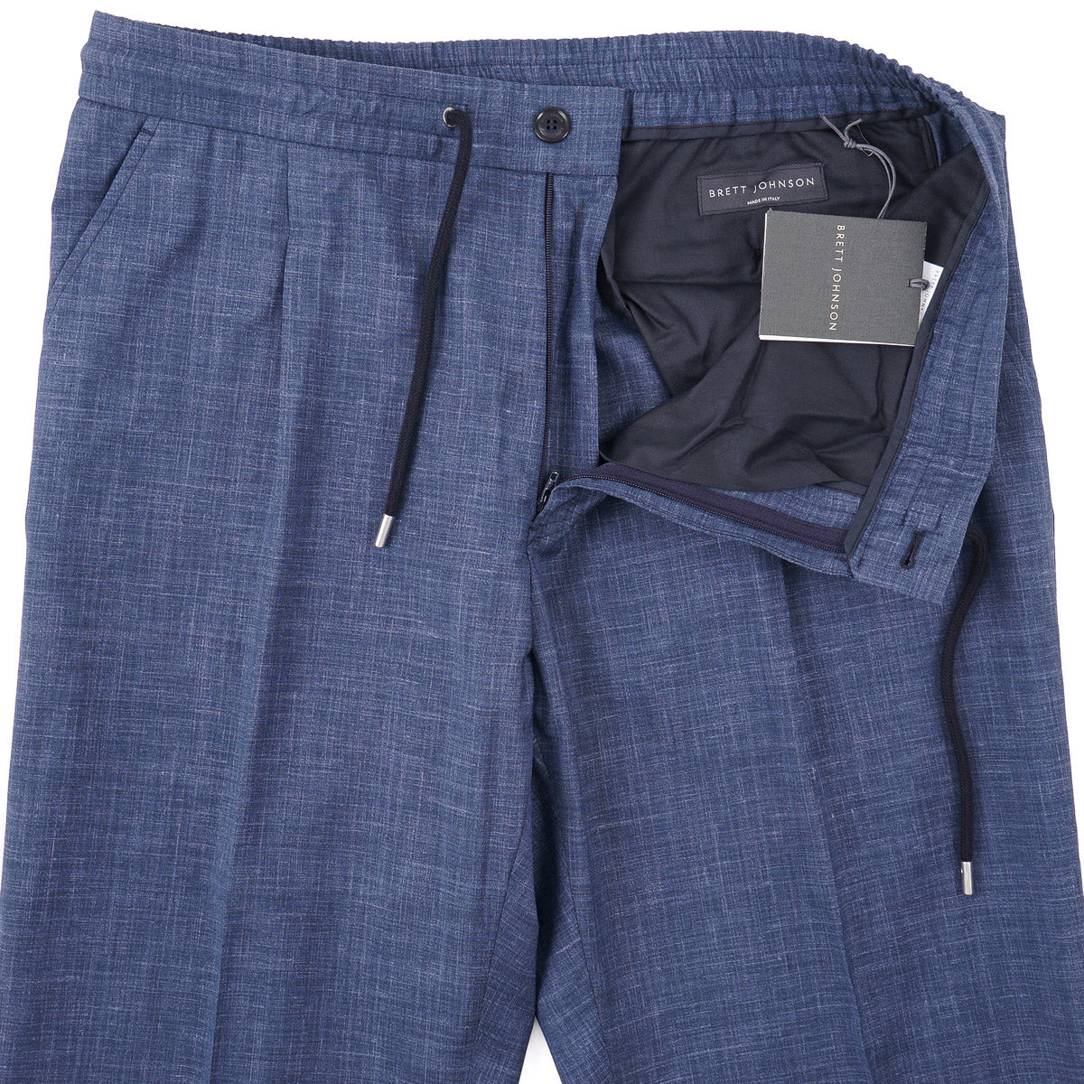 Brett Johnson Wool-Silk-Linen Drawstring Pants - Top Shelf Apparel
