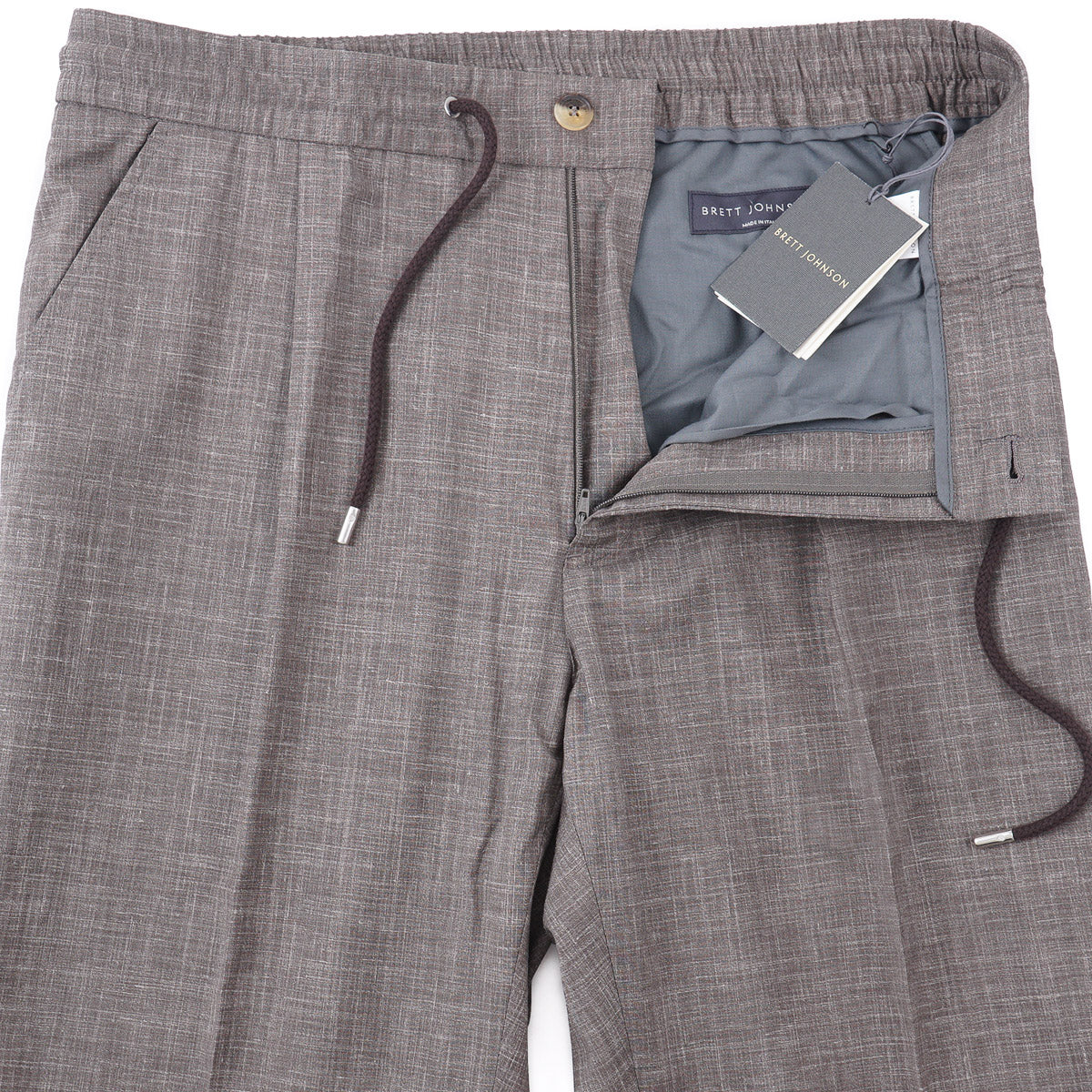 Brett Johnson Wool-Silk-Linen Drawstring Pants - Top Shelf Apparel