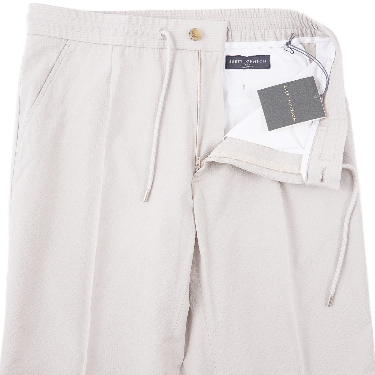 Brett Johnson Seersucker Silk Drawstring Pants - Top Shelf Apparel