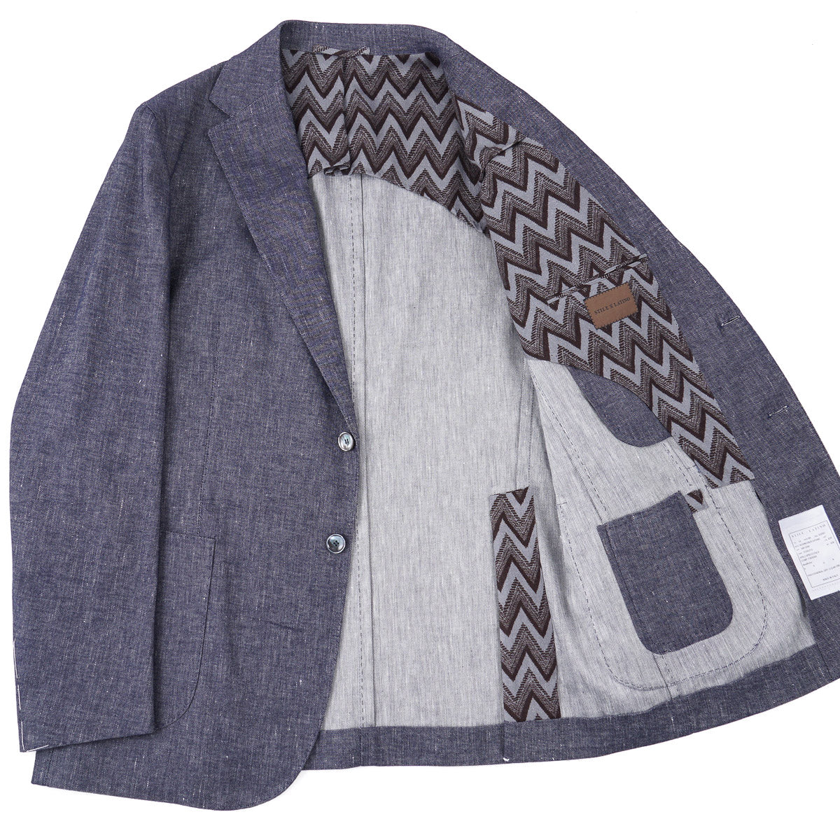 Stile Latino Linen-Cotton 'Denim' Suit - Top Shelf Apparel