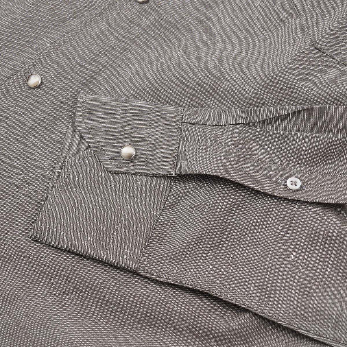 Maurizio Baldassari Linen-Cotton Western Shirt - Top Shelf Apparel