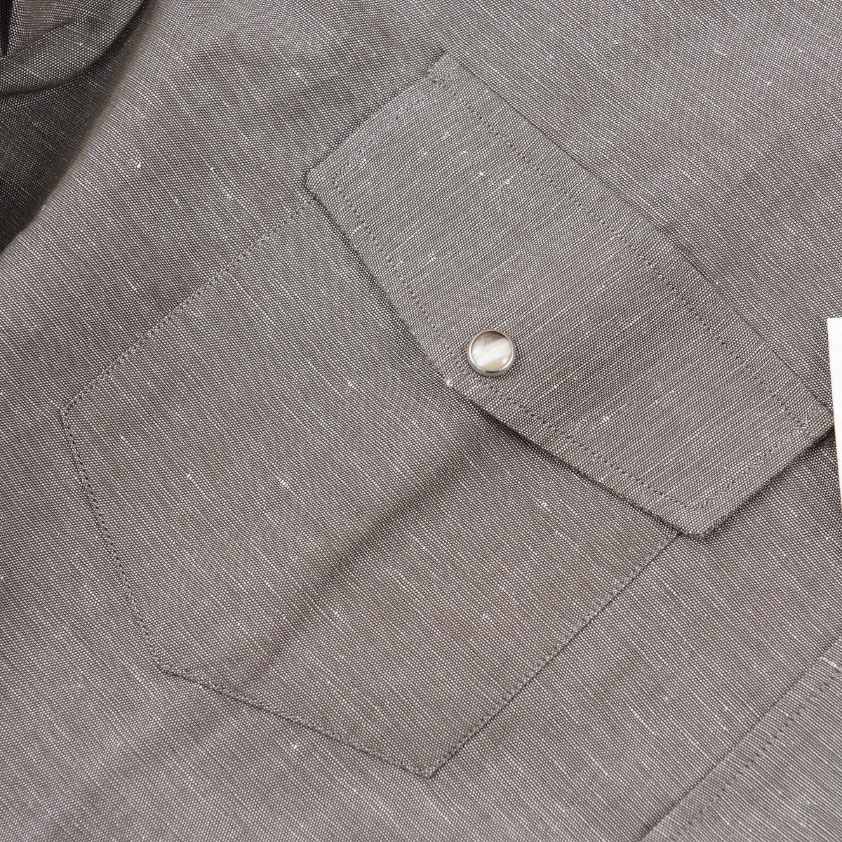 Maurizio Baldassari Linen-Cotton Western Shirt - Top Shelf Apparel