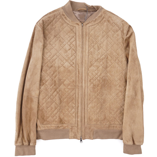 Brett Johnson Quilted Suede Bomber Jacket - Top Shelf Apparel