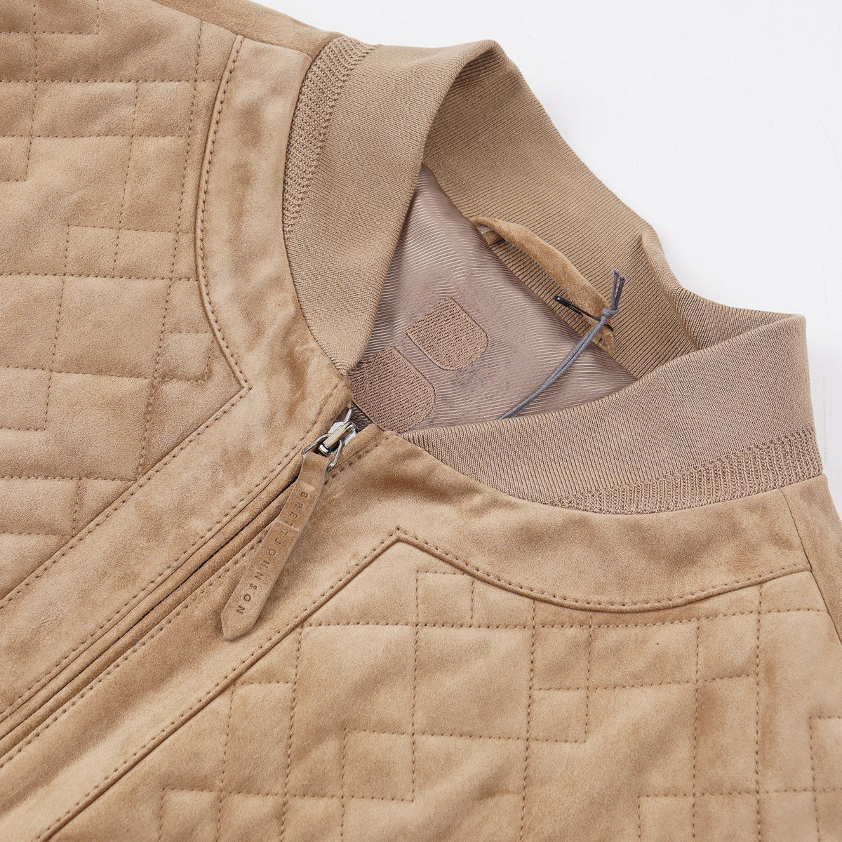 Brett Johnson Quilted Suede Bomber Jacket - Top Shelf Apparel