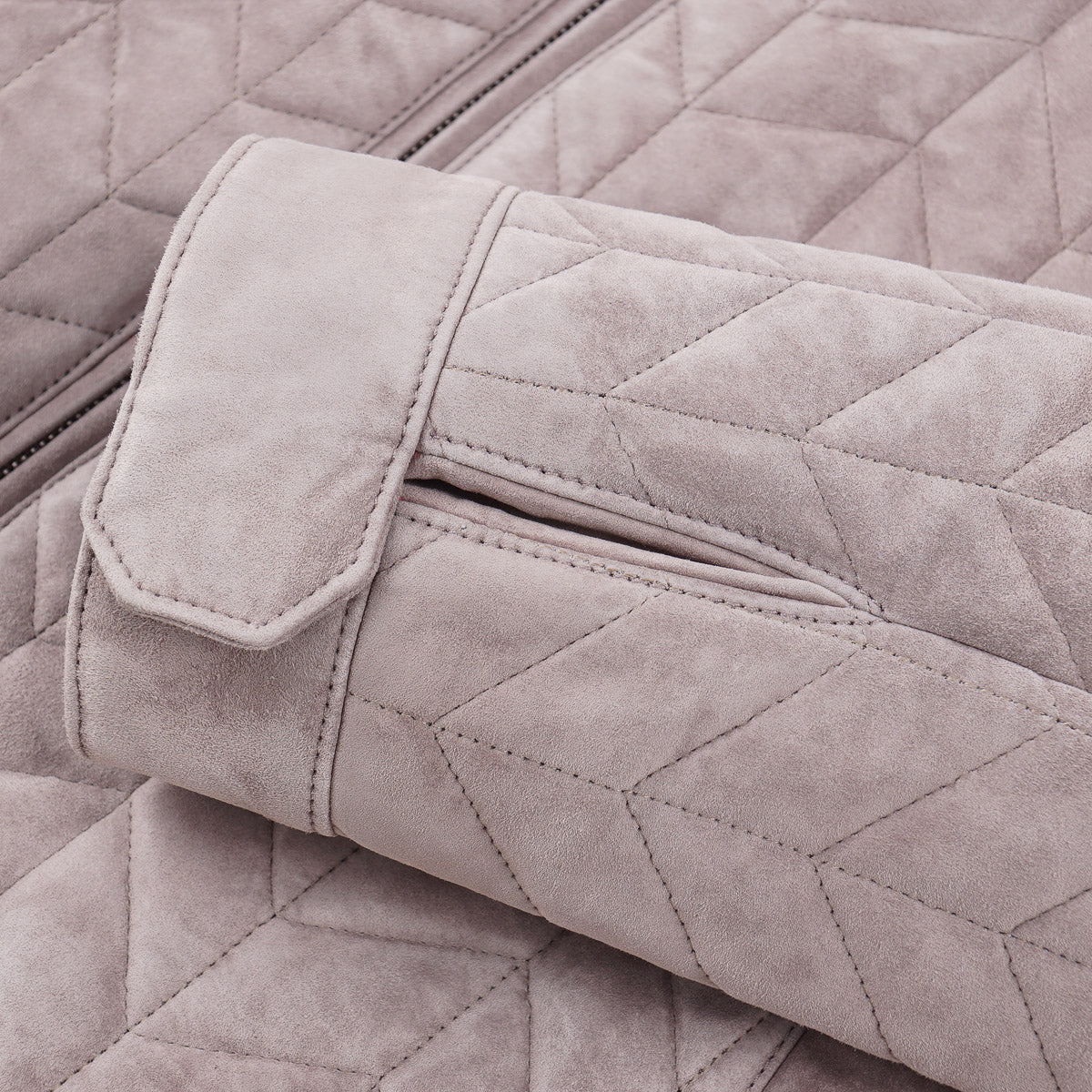 Brett Johnson Quilted Suede Bomber Jacket - Top Shelf Apparel