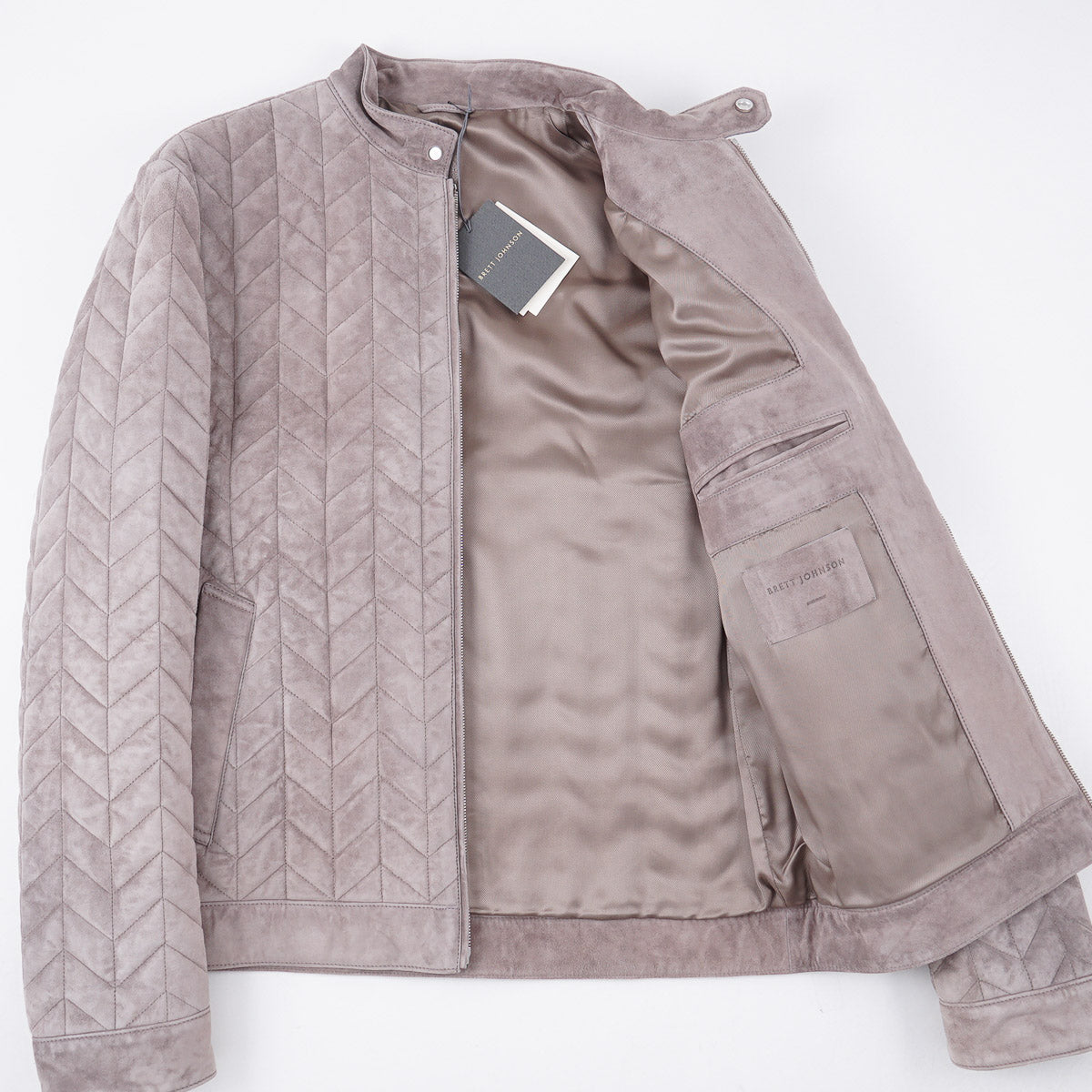 Brett Johnson Quilted Suede Bomber Jacket - Top Shelf Apparel