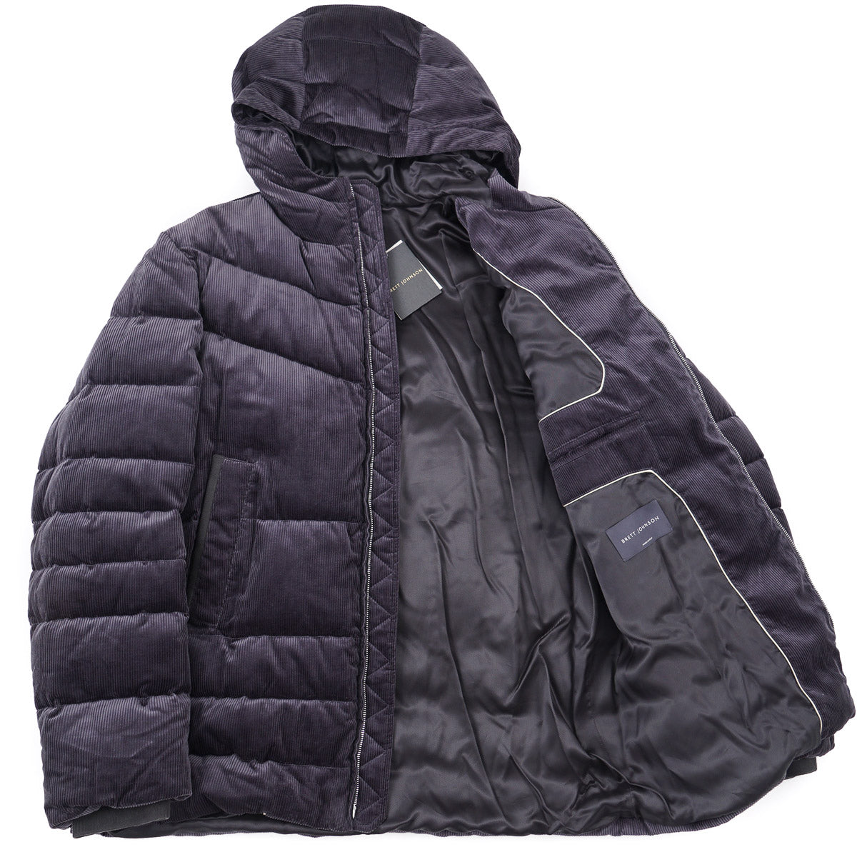 Brett Johnson Padded Corduroy Hooded Jacket - Top Shelf Apparel