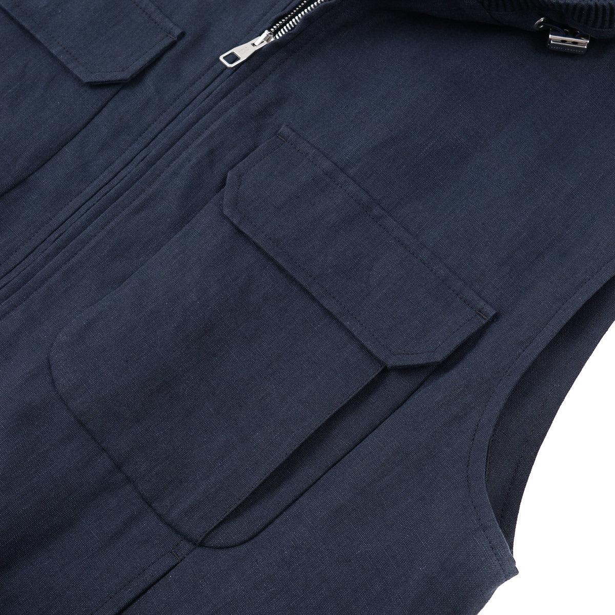 Brett Johnson Hooded Linen Gilet Vest - Top Shelf Apparel