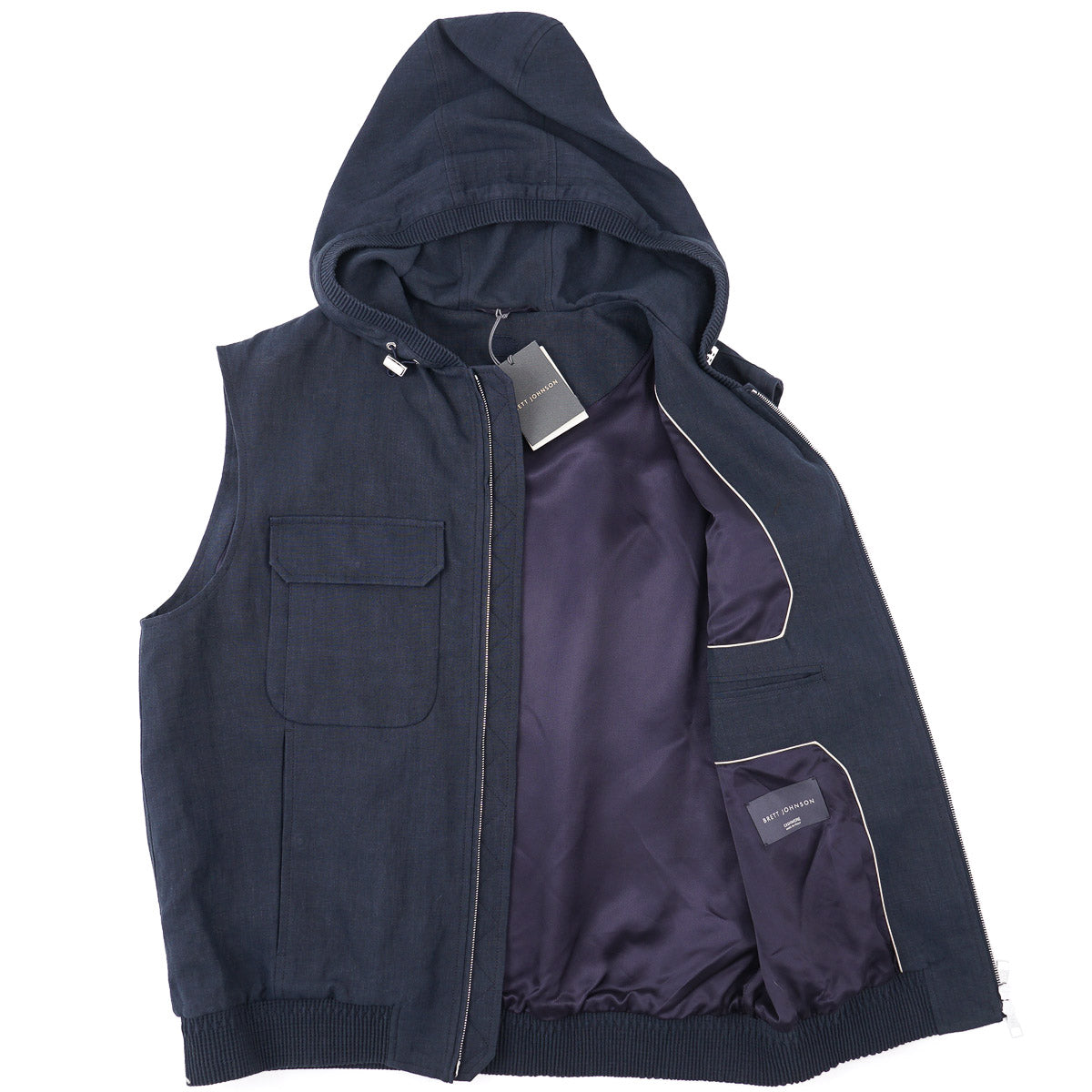 Brett Johnson Hooded Linen Gilet Vest - Top Shelf Apparel