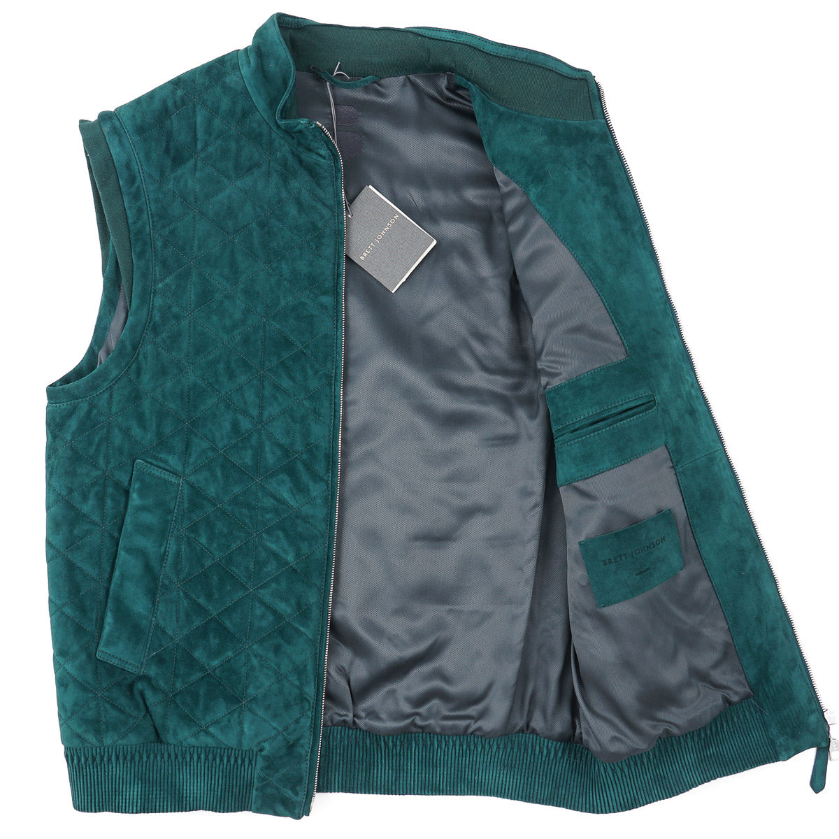 Brett Johnson 'Portofino' Quilted Suede Vest - Top Shelf Apparel