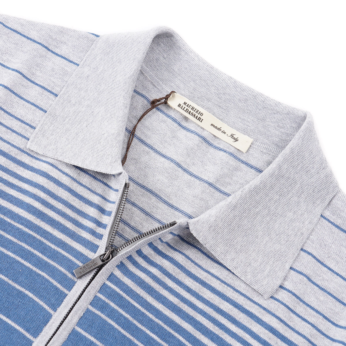Maurizio Baldassari Silk-Cotton Polo Shirt - Top Shelf Apparel