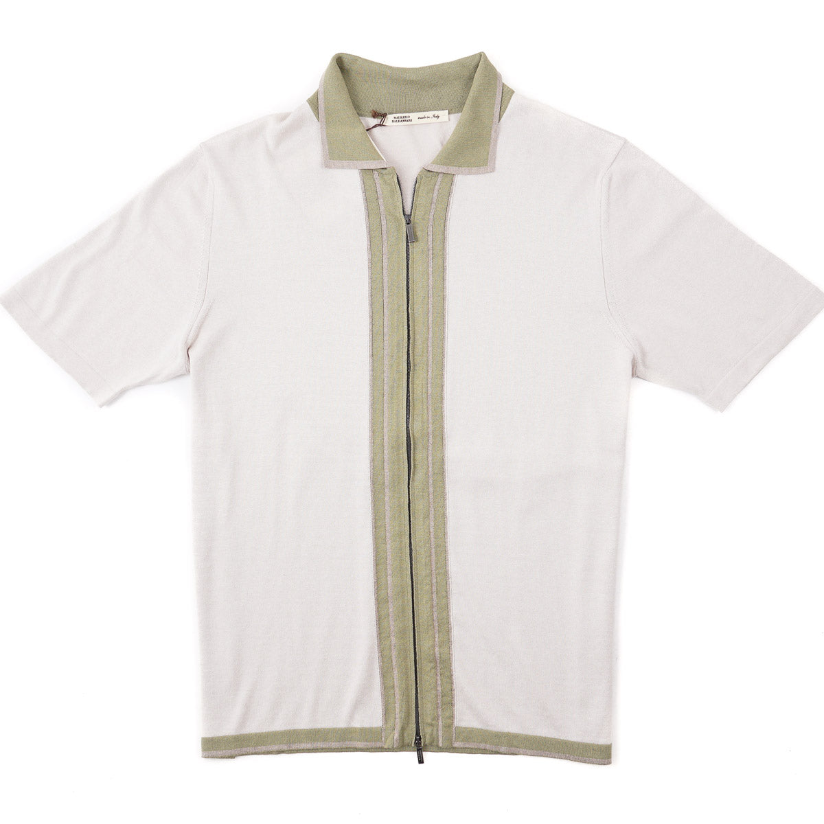Maurizio Baldassari Zipped Silk-Cotton Shirt - Top Shelf Apparel