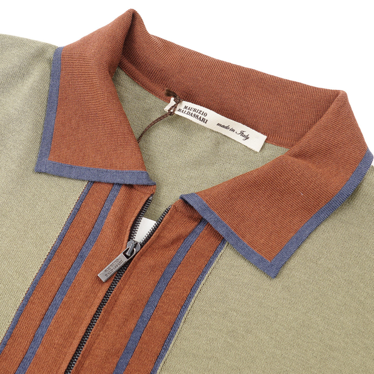 Maurizio Baldassari Zipped Silk-Cotton Shirt - Top Shelf Apparel