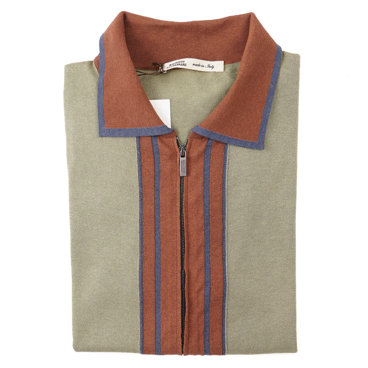 Maurizio Baldassari Zipped Silk-Cotton Shirt - Top Shelf Apparel