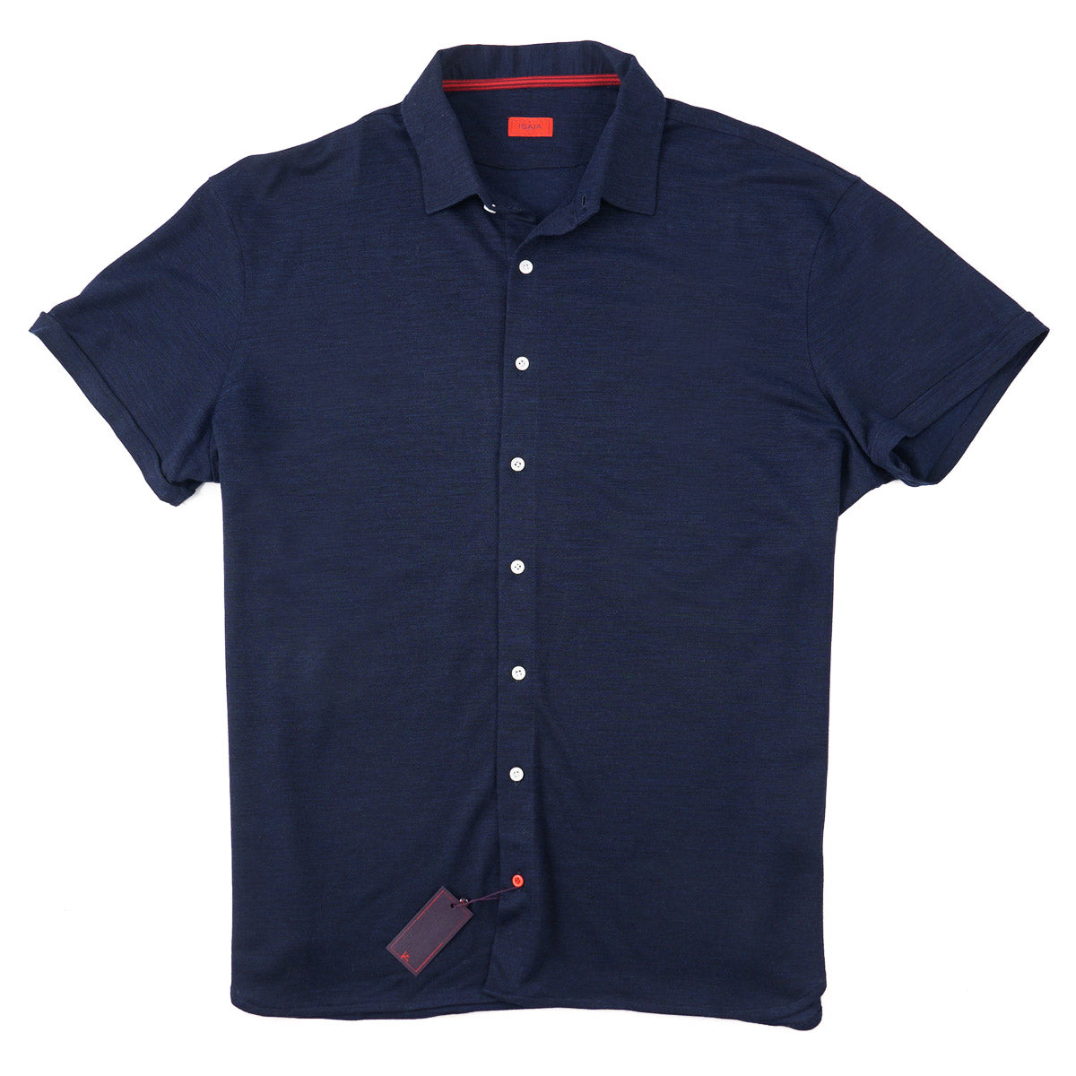 Isaia Pique Knit Jersey Wool Shirt - Top Shelf Apparel