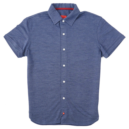 Isaia Pique Knit Jersey Wool Shirt - Top Shelf Apparel