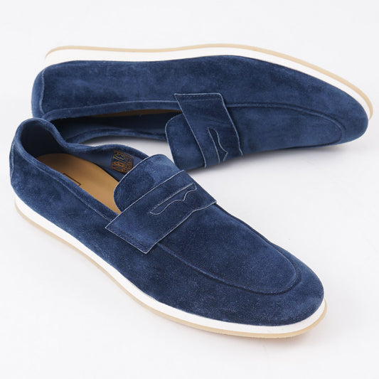 Fedeli Lightweight Unlined Suede Loafers