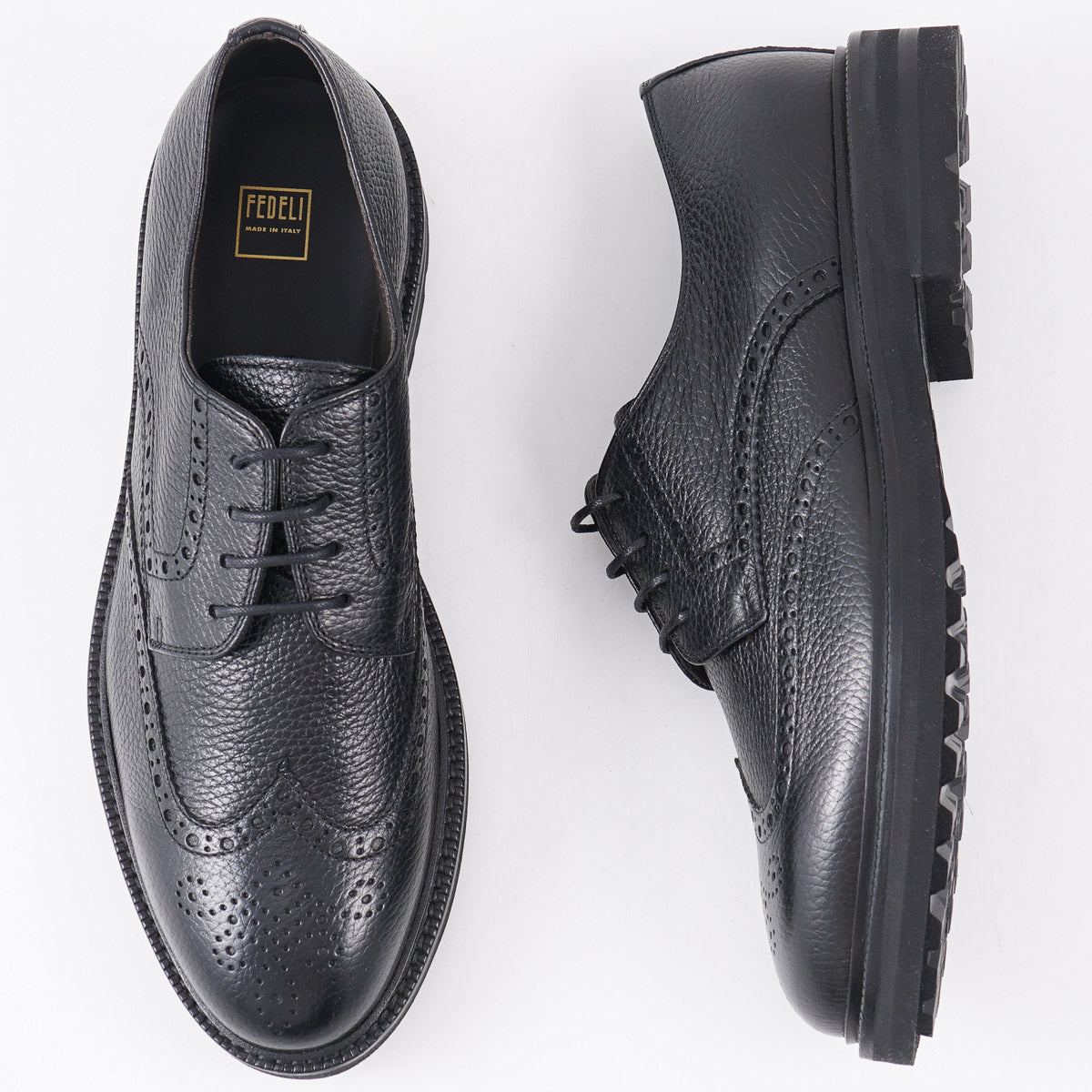 Fedeli Deerskin Wing Tip Derby - Top Shelf Apparel