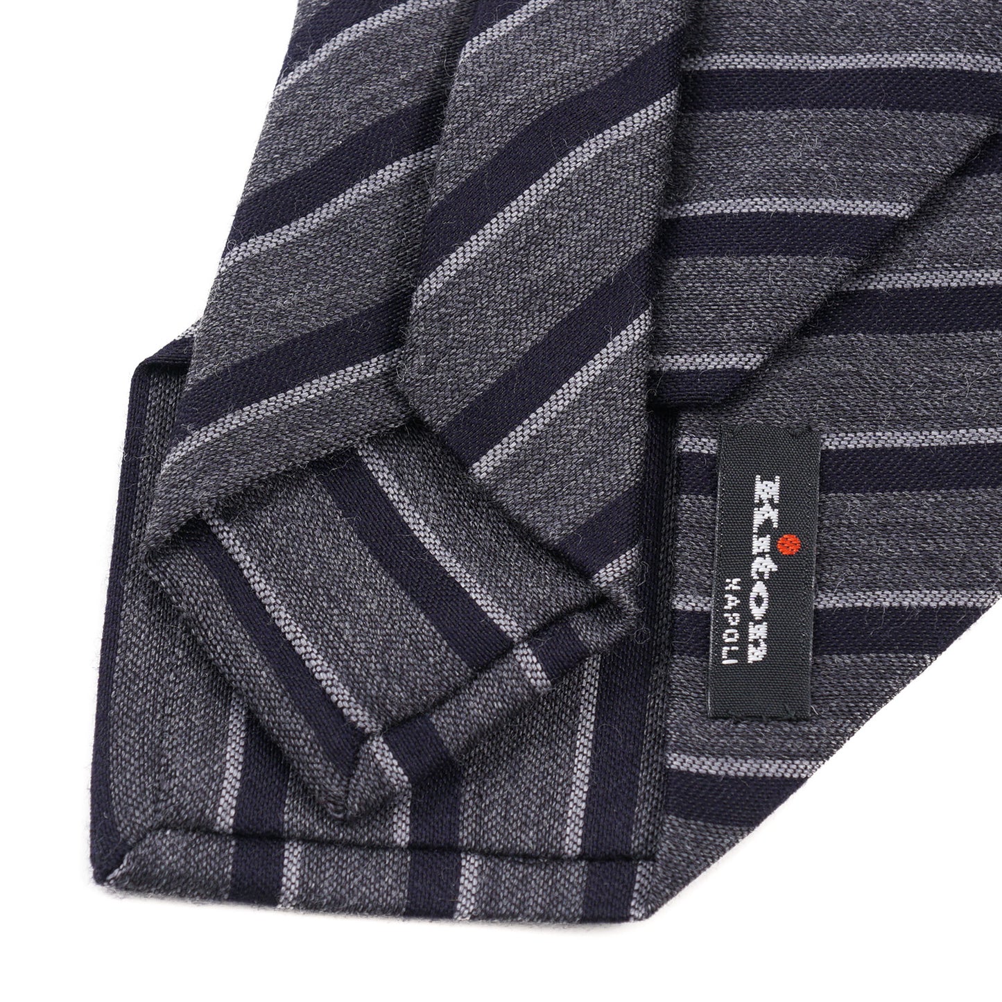 Kiton Striped Wool and Silk Necktie - Top Shelf Apparel