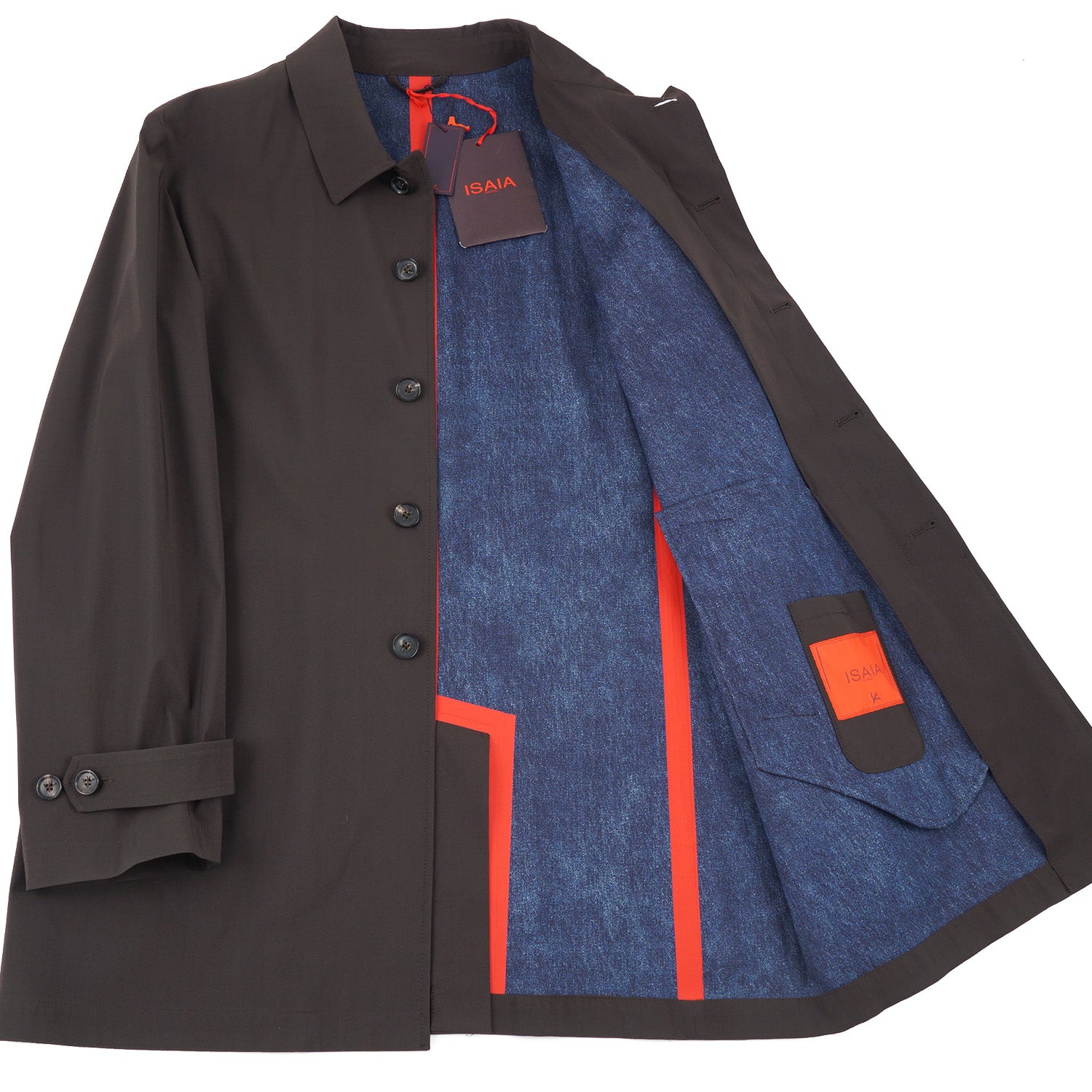 Isaia Lightweight Techno Wool Overcoat - Top Shelf Apparel