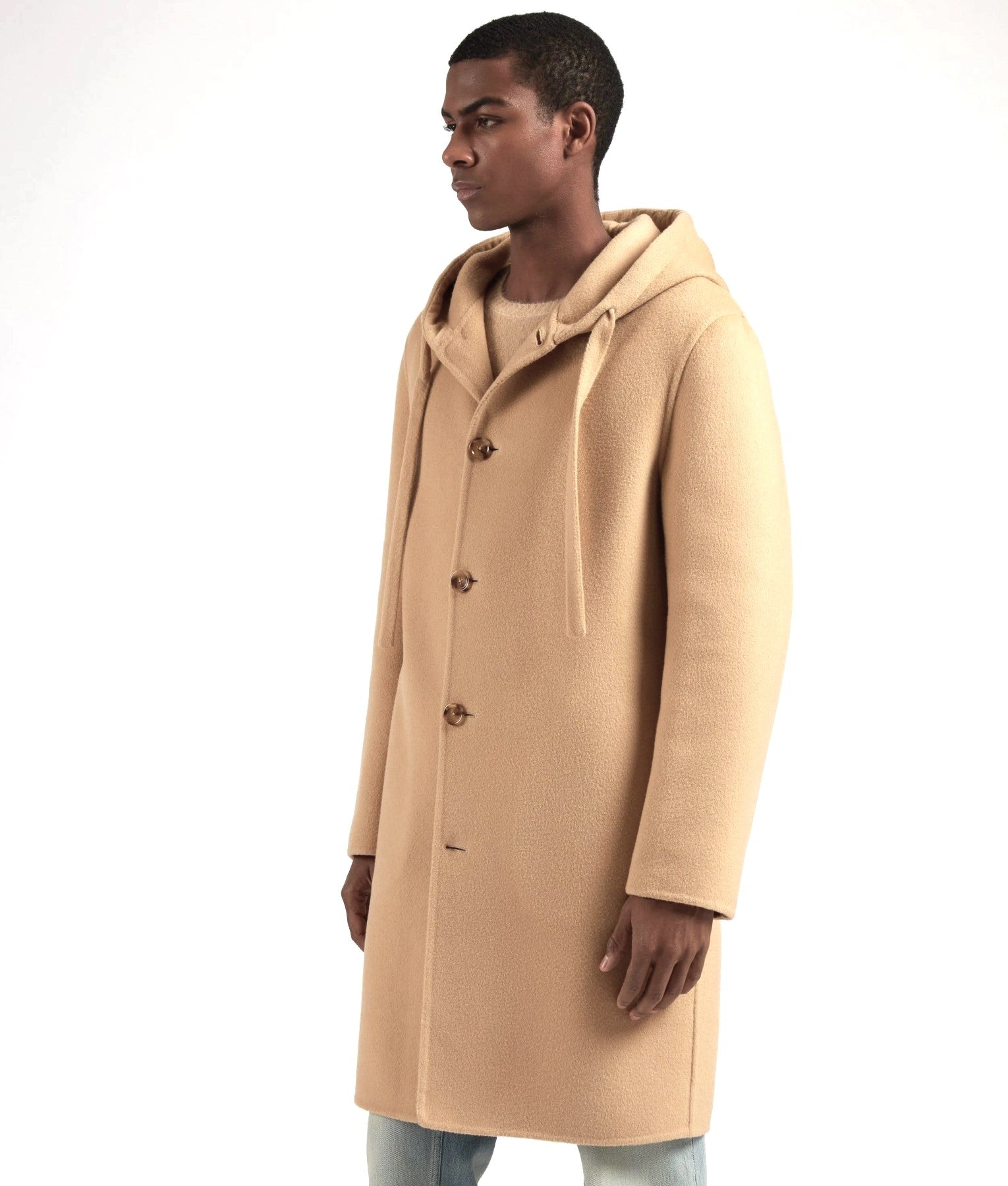 Lardini Brushed Wool Overcoat with Hood - Top Shelf Apparel