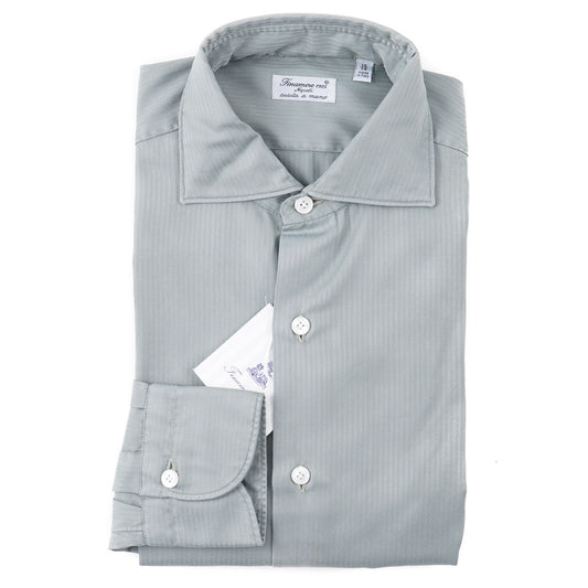 Finamore Herringbone Cotton Dress Shirt - Top Shelf Apparel