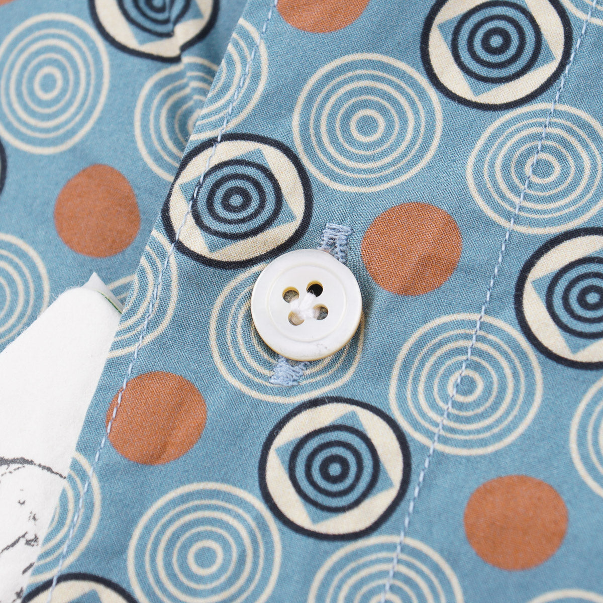 Finamore Geometric Deco Print Cotton Shirt - Top Shelf Apparel