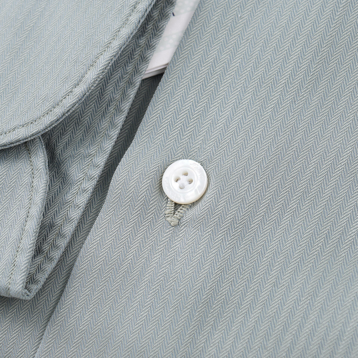 Finamore Herringbone Cotton Dress Shirt - Top Shelf Apparel