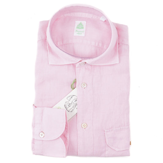 Finamore Linen Shirt with Two Pockets