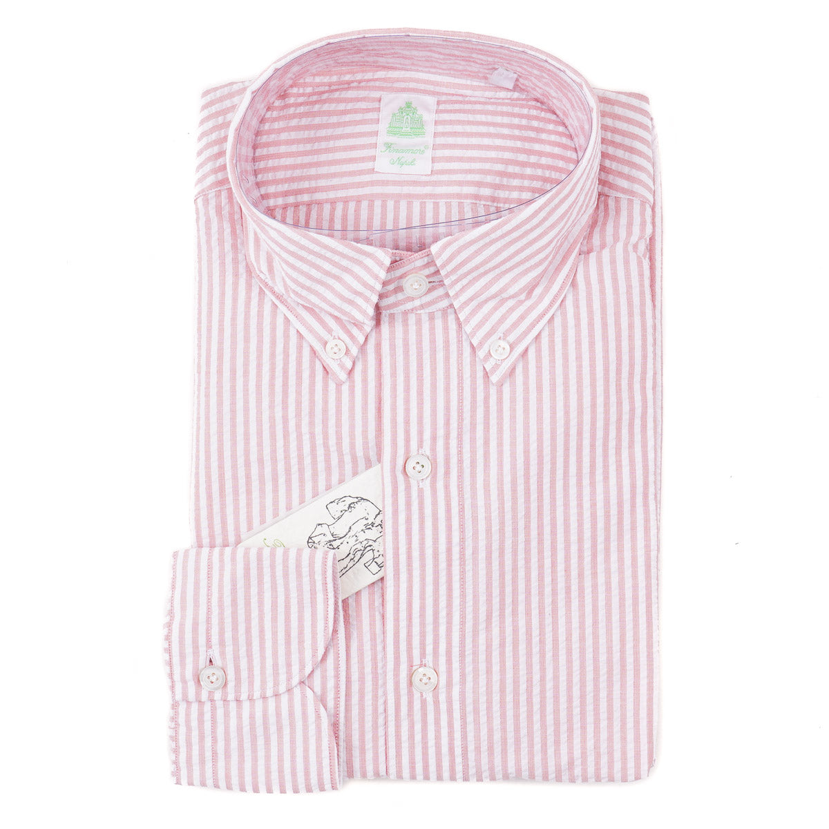 Finamore Lightweight Seersucker Dress Shirt - Top Shelf Apparel