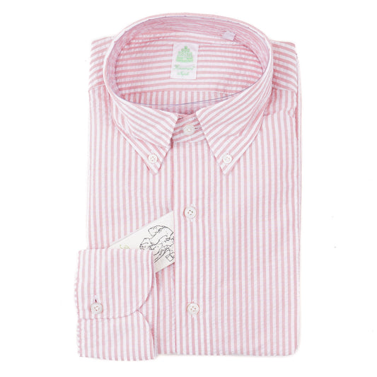 Finamore Lightweight Seersucker Dress Shirt