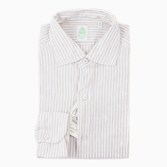 Finamore Lightweight Seersucker Dress Shirt