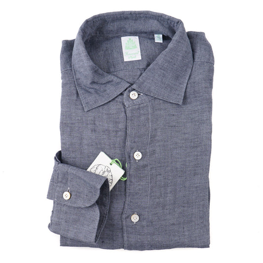 Finamore Extra-Slim Linen Dress Shirt